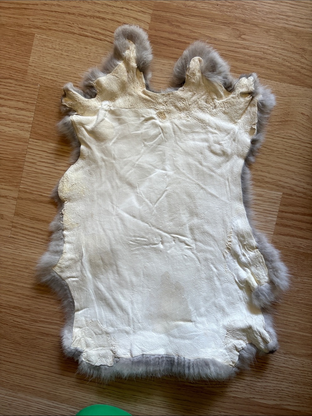 B0079 Soft Natural Beige Rabbit Fur Pelt - Picture 2 of 2
